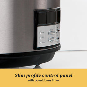Crock-Pot 8-quart capacity serves meals for over 10 people.