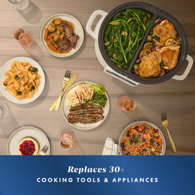 Crock-Pot MultiMeal dishwasher-safe lid and pots with steam rack
