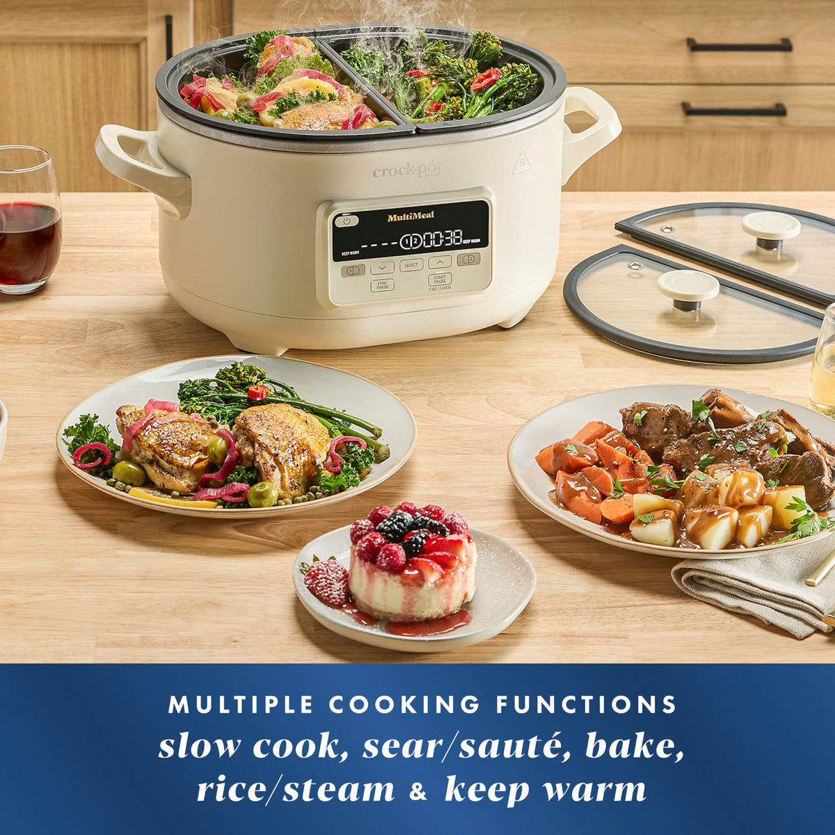 Crock-Pot MultiMeal setup enables two dishes simultaneously for variety