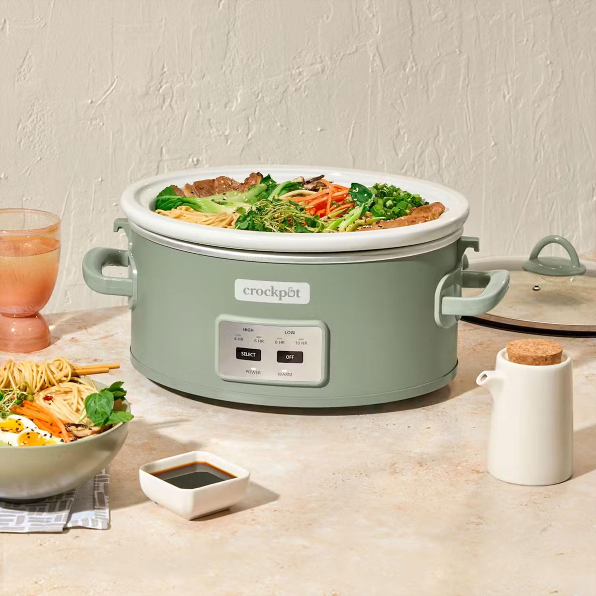 Crock-Pot removable stoneware is oven- and dishwasher-safe.