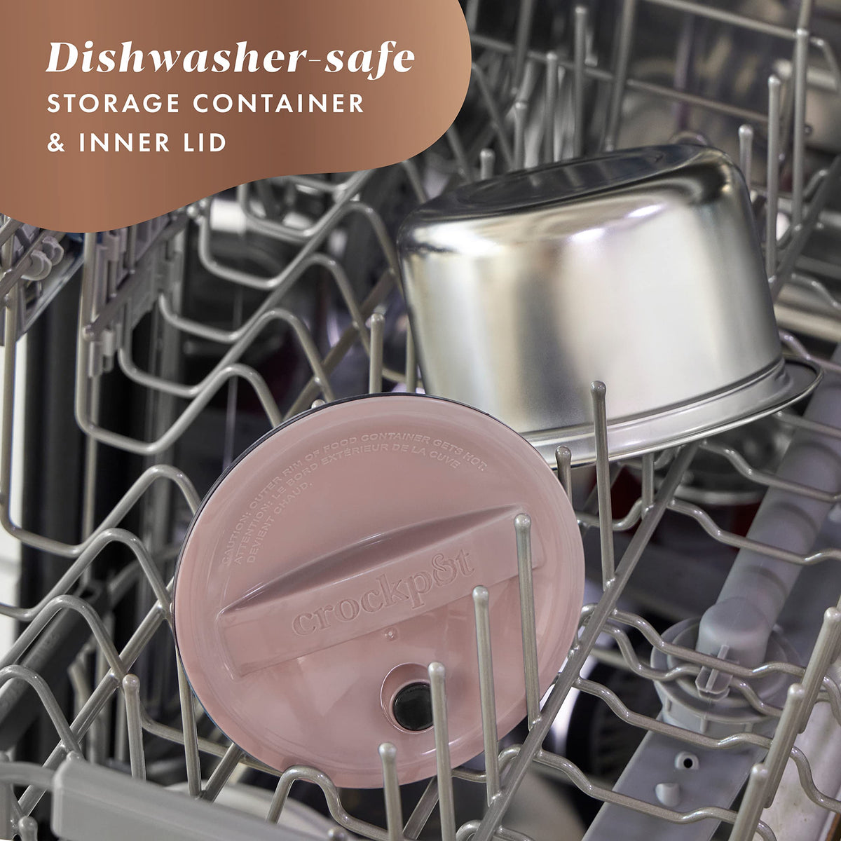 Crock-Pot soft-touch rubberized exterior illustrating stylish grip