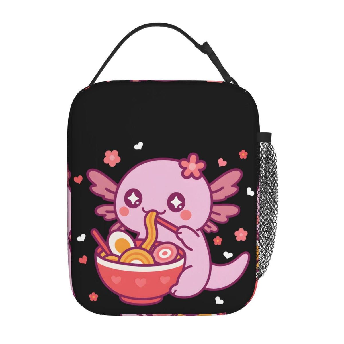 cromcu axolotl lunchbag made of durable oxford cloth and foil.