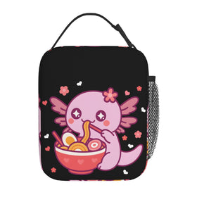 cromcu axolotl lunchbag made of durable oxford cloth and foil.