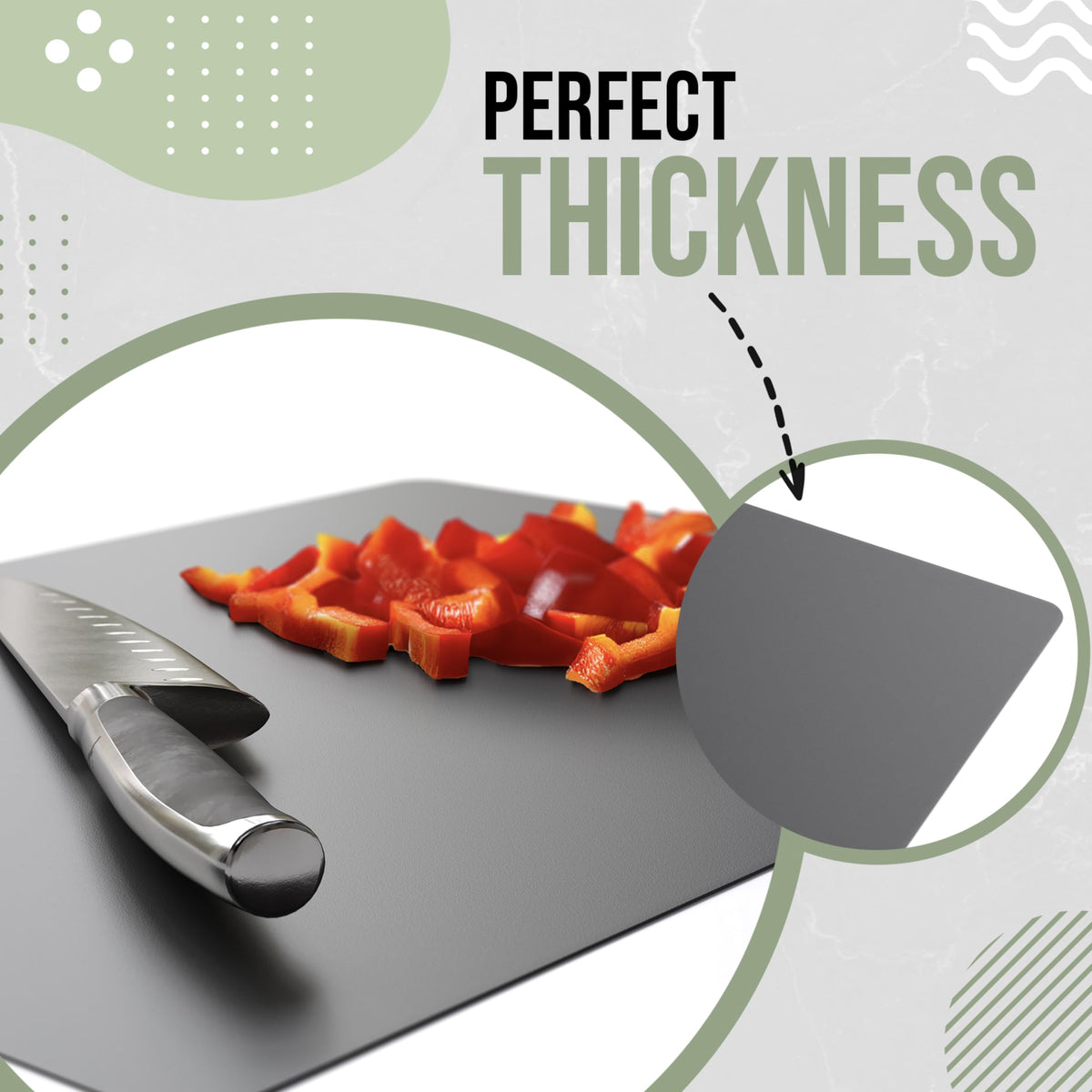 Crown Display kitchen cutting mat for on-the-go prep and easy cleanup.