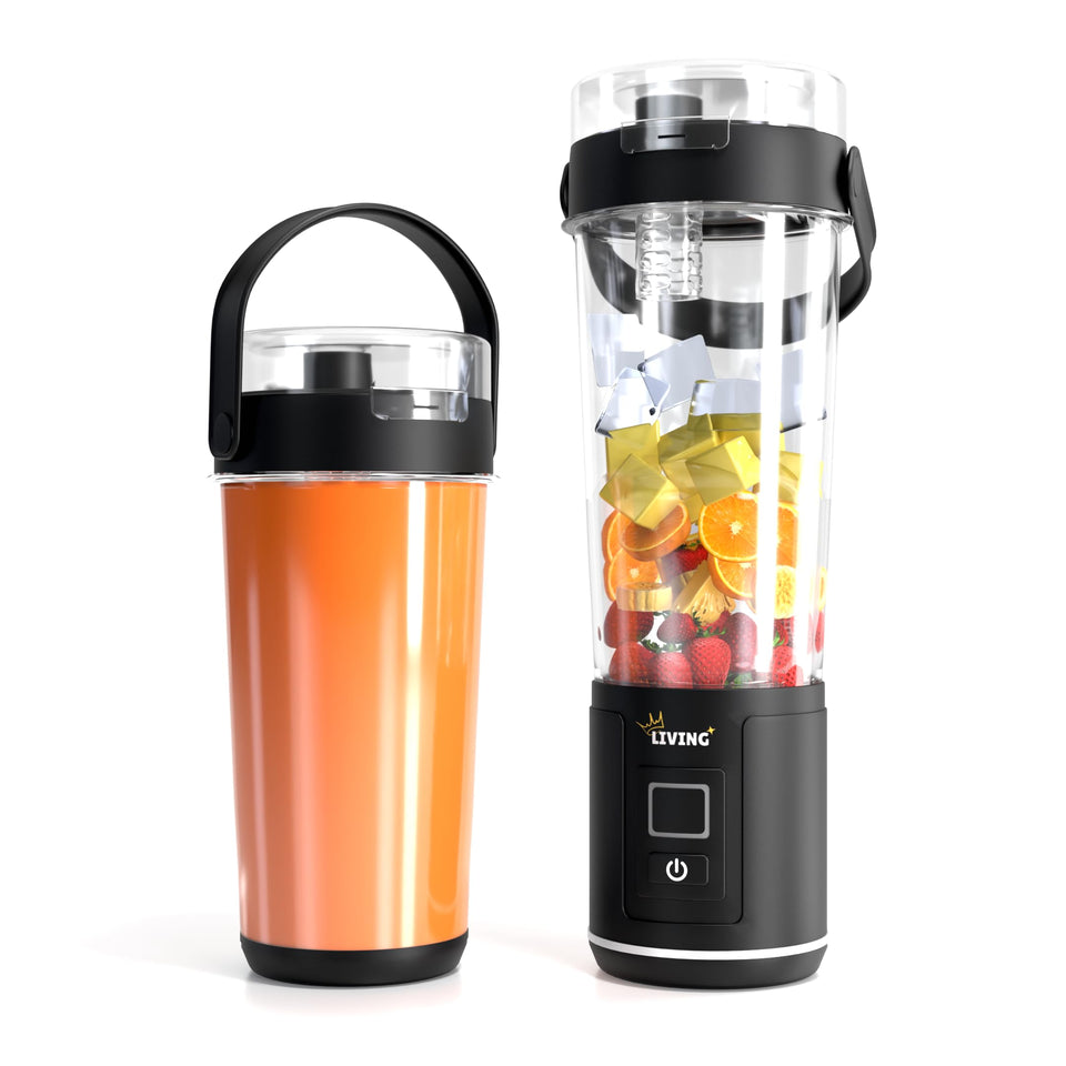 Crown Living portable blender 20oz with leakproof lid ideal for on-the-go smoothies.