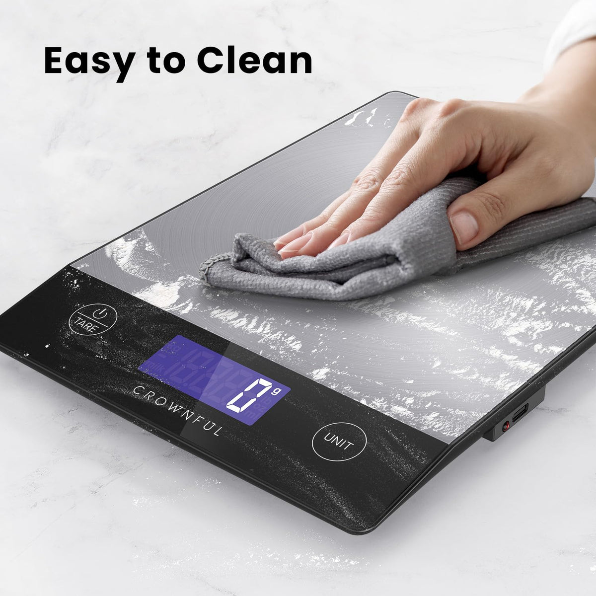 CROWNFUL food scale precise 1 g increments for accurate portioning