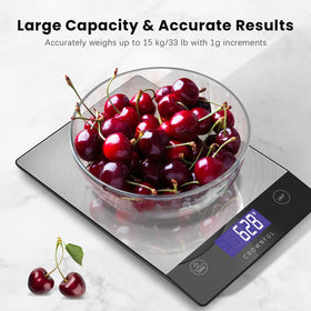 CROWNFUL food scale supports six units for versatile kitchen use