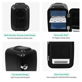 Crownful mini fridge ideal for skincare, cosmetics, and snacks in a dorm or office.