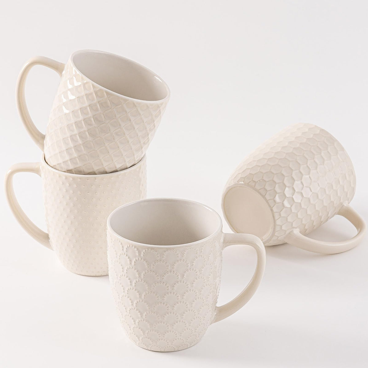 CROWNWOW embossed Sierra pattern mug adds warm farmhouse style to tea or cocoa