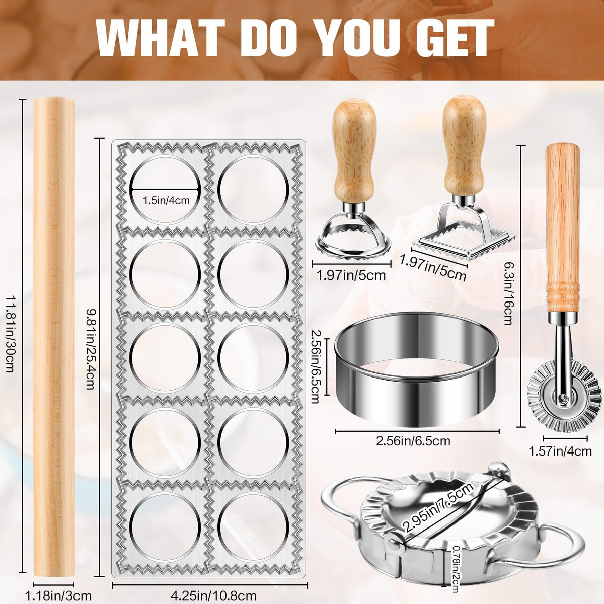 Crssbrohip ravioli mold set dumpling press for tidy, sealed shapes.