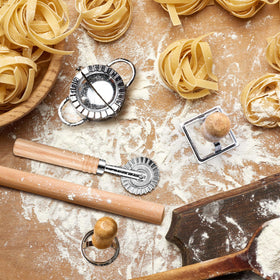 Crssbrohip ravioli mold set dumpling skin machine for even wrappers.