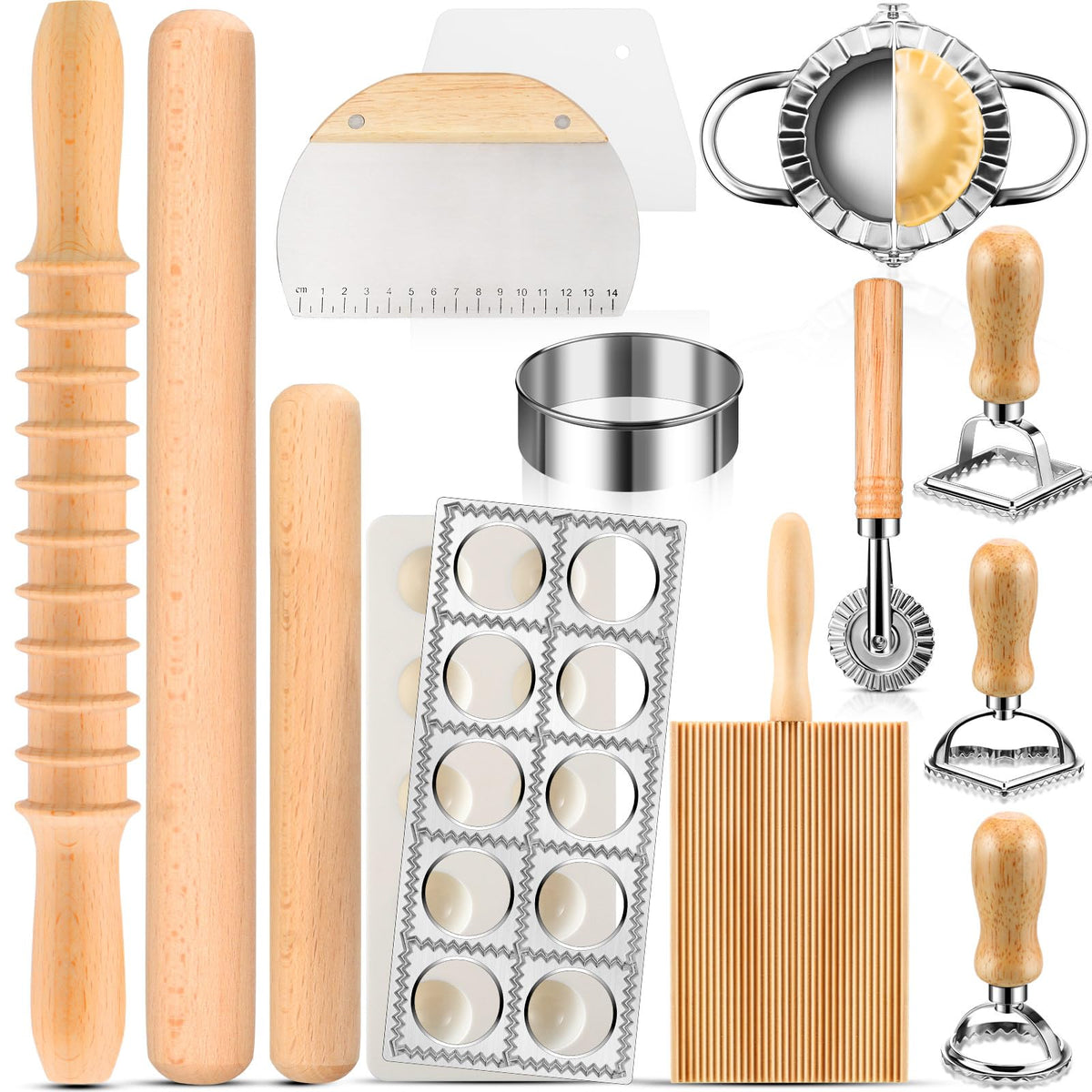 Crssbrohip wooden gnocchi board for precise pasta impressions and easy rolling.
