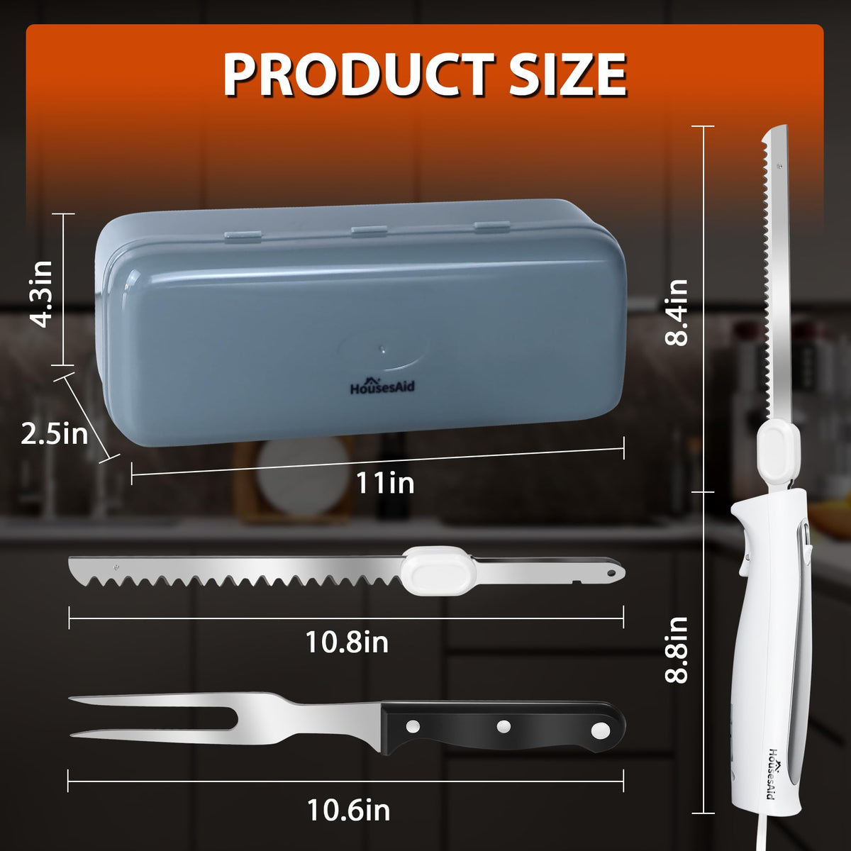 Crudetea electric knife in kitchen scene ready for versatile cutting tasks