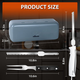 Crudetea electric knife in kitchen scene ready for versatile cutting tasks