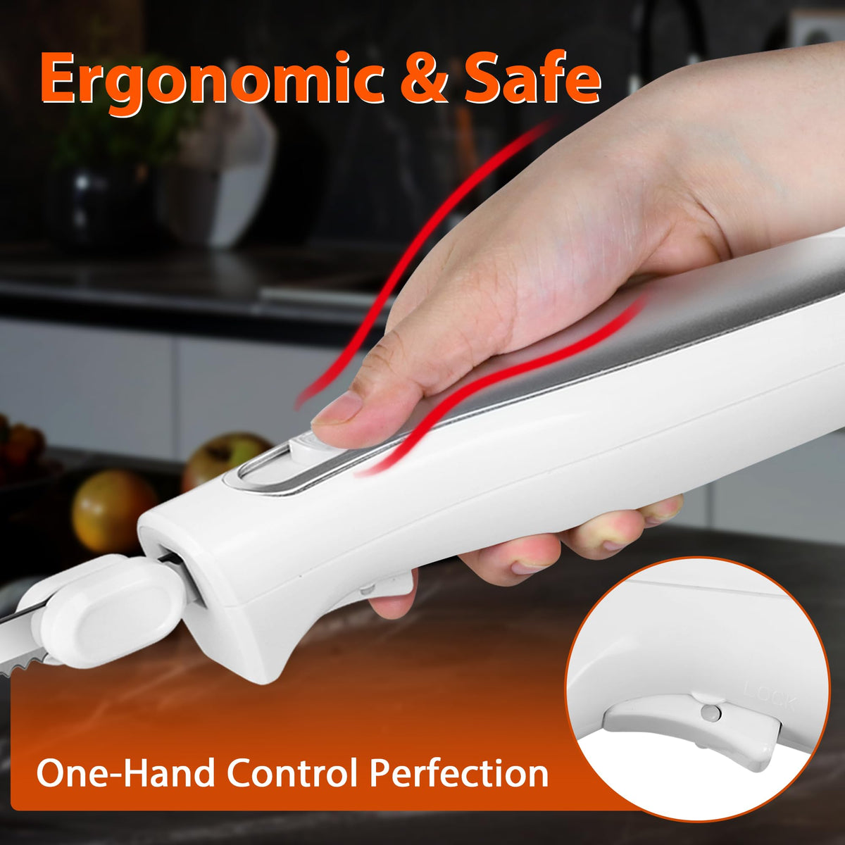 Crudetea electric knife meat blade enabling fast, uniform roasts and fillets