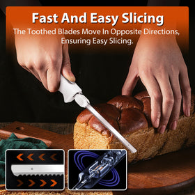 Crudetea electric knife safety lock keeps blades secure during storage