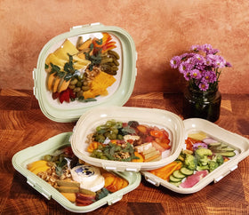 Crudités charcuterie/snack tray ideal for picnics and gatherings.