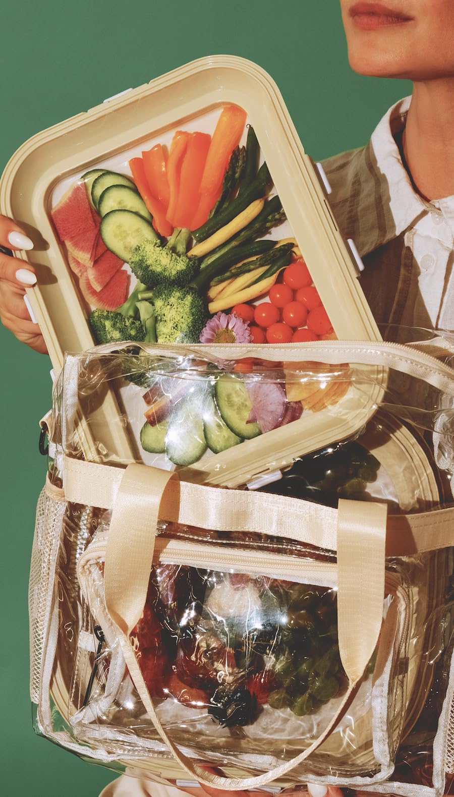 Crudités meal-prep friendly for lunchboxes and bento-style servings.
