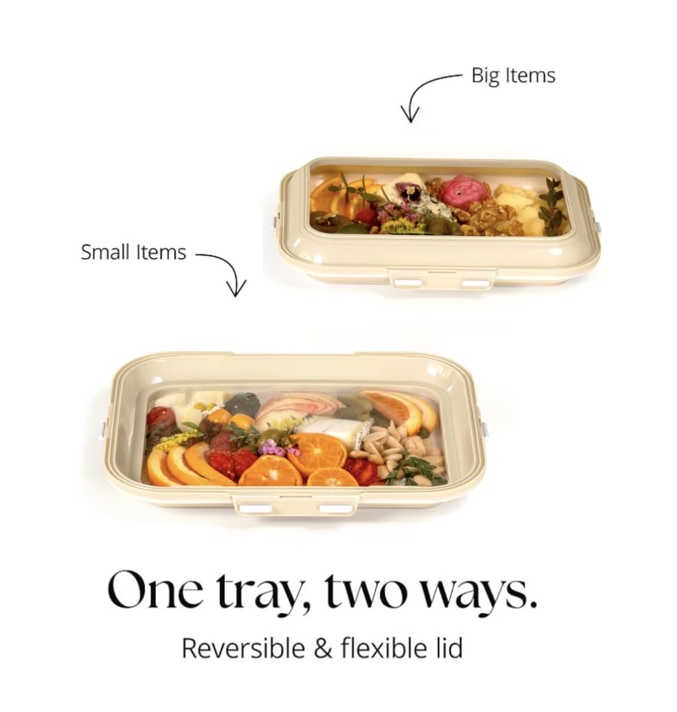 Crudités stackable trays for meal prep and on-the-go snacking.