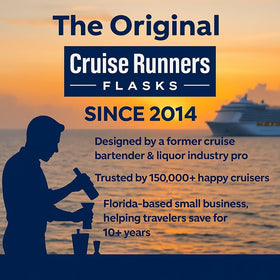 Compact Cruise Runners bottles fit easily in carry-on