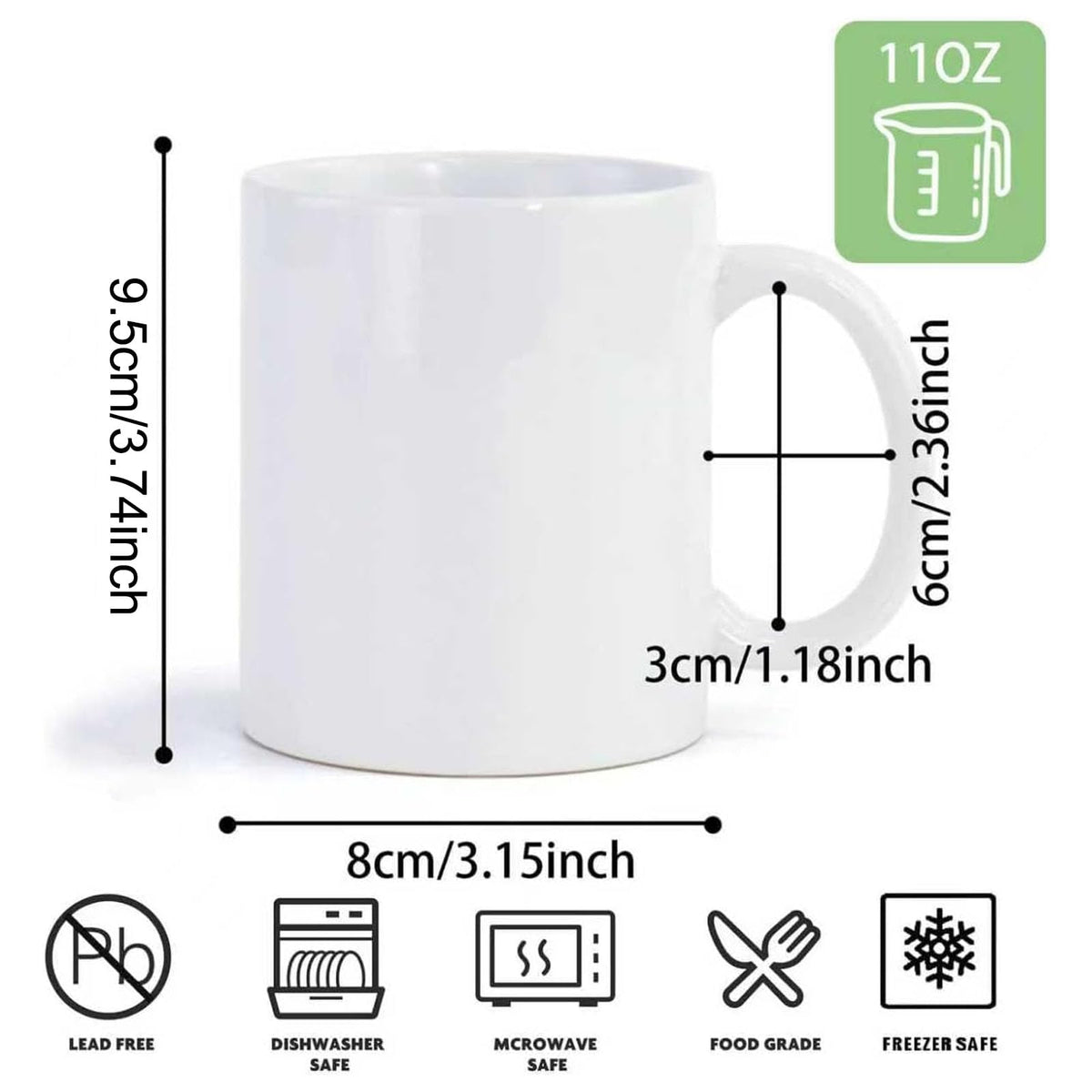 CRUMANCY dishwasher-safe mug endures thousands of washes post-sublimation.
