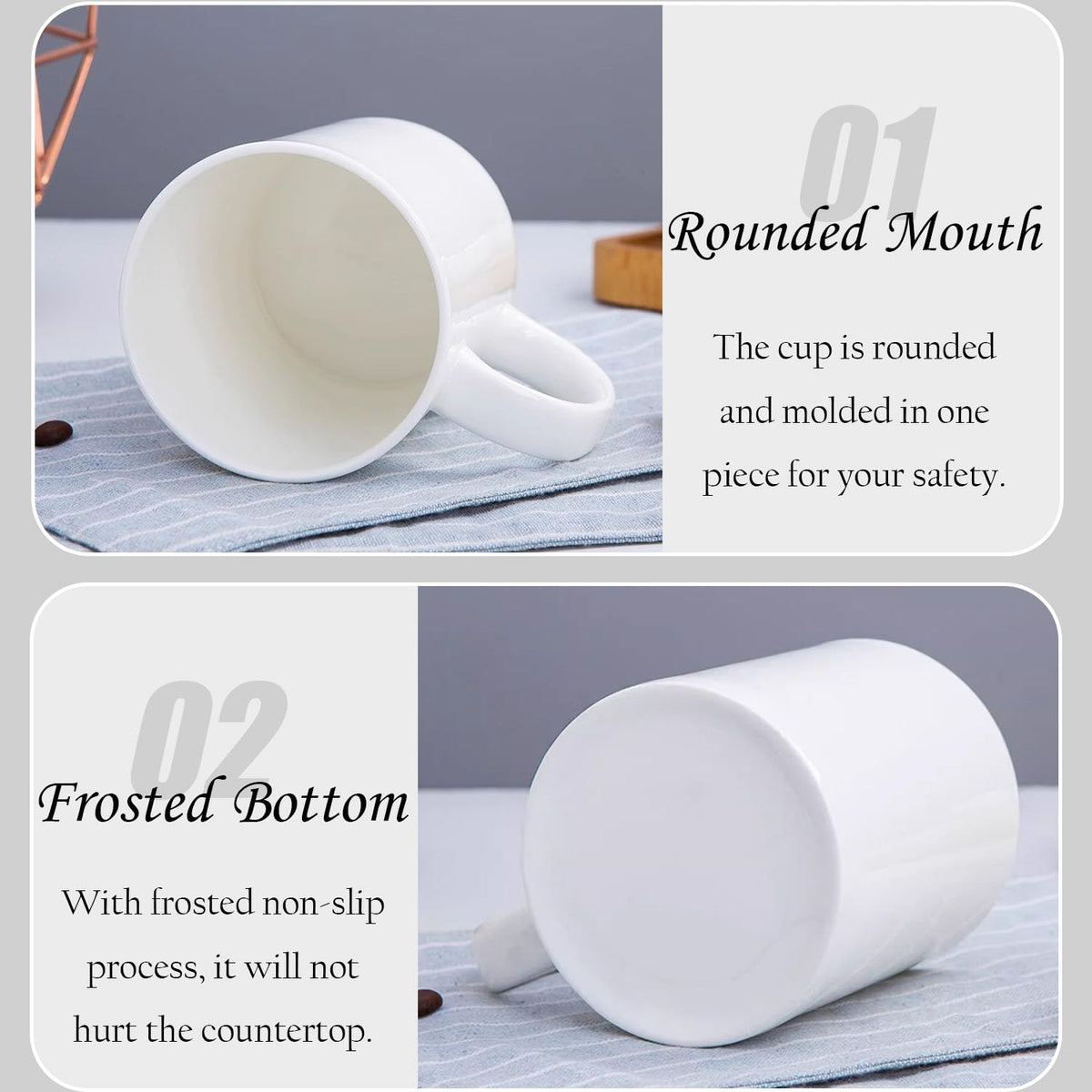 CRUMANCY cold and heat resistant ceramic mug handles hot coffee and cold drinks.