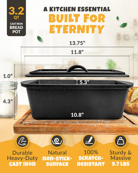 CRUSTLOVE silicone bead sling for safe transfer of hot bread.