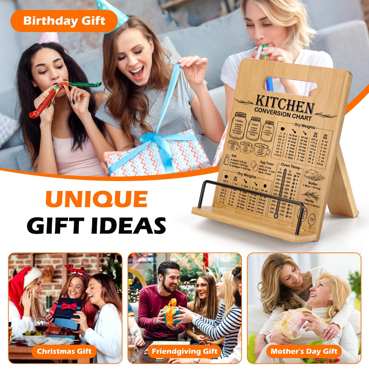 CryCarrot gift-ready cookbook stand ideal for birthdays and gifts