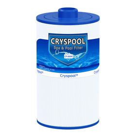 Cryspool 08008 filter dimensions showing precise fit for spa models.