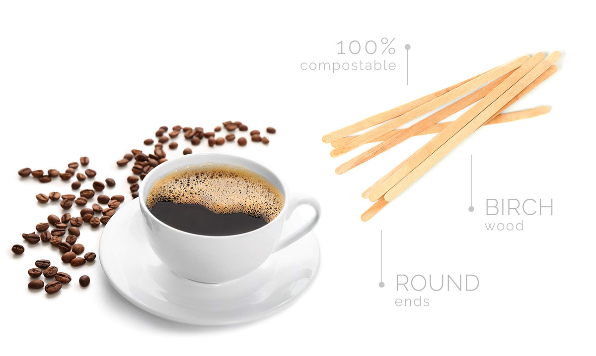 Crystal Ware biodegradable stir sticks for eco-friendly daily use