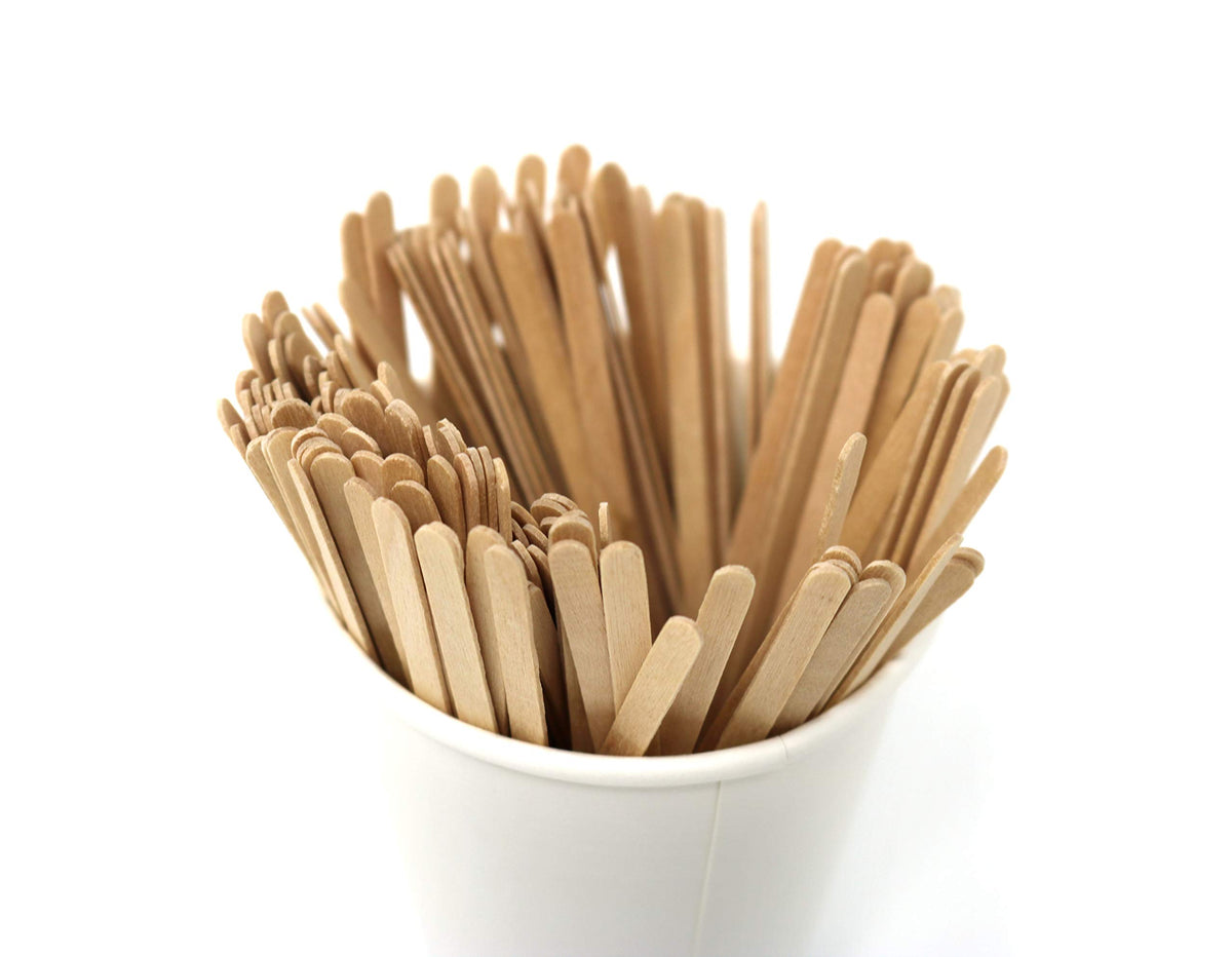 Crystal Ware natural birch wood stirrers suitable for hot and cold beverages