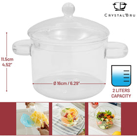 Crystalbru pot ideal for pasta, soup, and baby food with steady heat