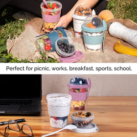 Crystalia colorful breakfast cups set to brighten morning routines.