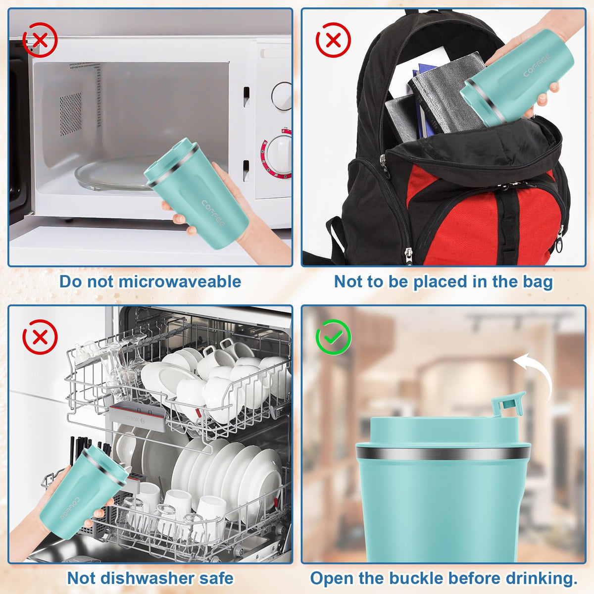 CS COSDDI 12oz capacity suits coffee, tea, or cold beverages