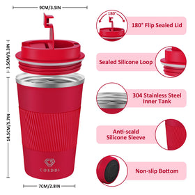 CS COSDDI lid with silicone seal close-up, showing leak-proof design.