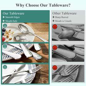 Csoravist ergonomic knives offer a balanced grip for comfortable meals.