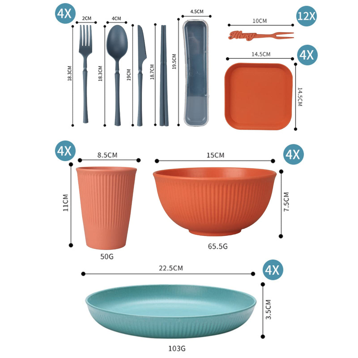 CSYY lightweight dinnerware collection ideal for outdoor picnics