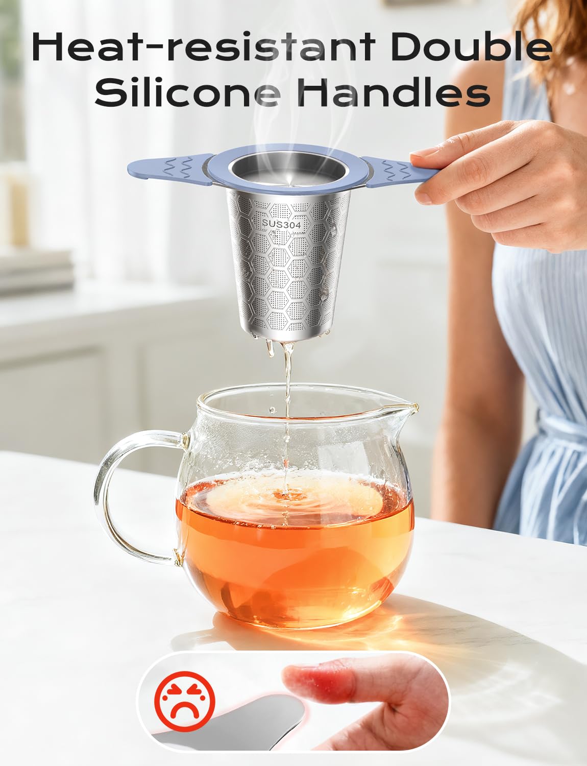CTIANWXY tea infuser dishwasher-safe for easy cleaning.