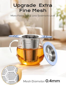 CTIANWXY tea infuser silicone-wrapped handles stay cool.