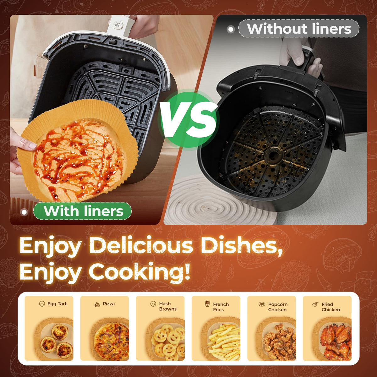 ctizne air fryer liners compatible with microwaves ovens and baking