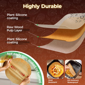 ctizne air fryer liners leak-proof triple-layer design for reliability