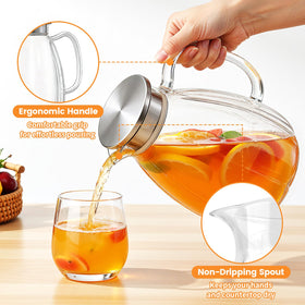 CubbyHaven 2.2L capacity pitcher on table for entertaining.