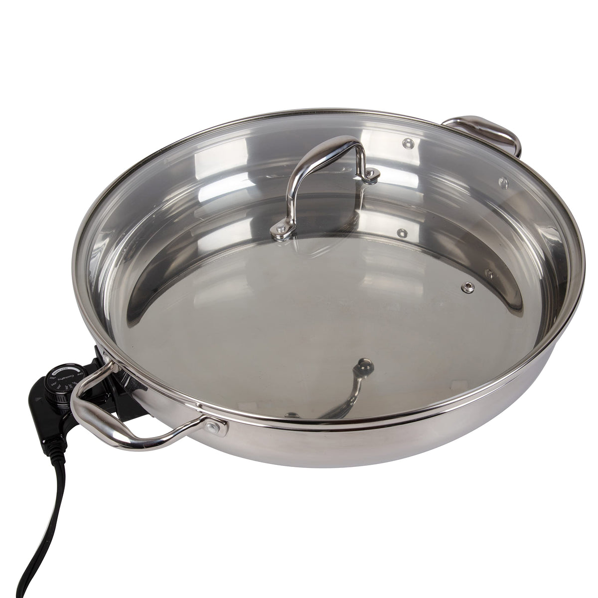 CucinaPro XL electric skillet 16 inch shown for family meals with even heating.