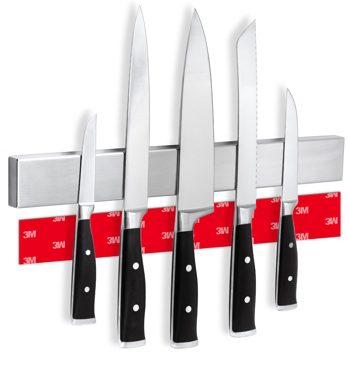 Cucino wall-mounted magnetic knife strip (16-inch) keeps knives organized and within reach