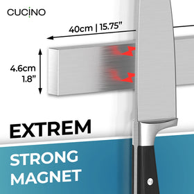 Cucino organized kitchen wall strip frees drawers by storing metal utensils