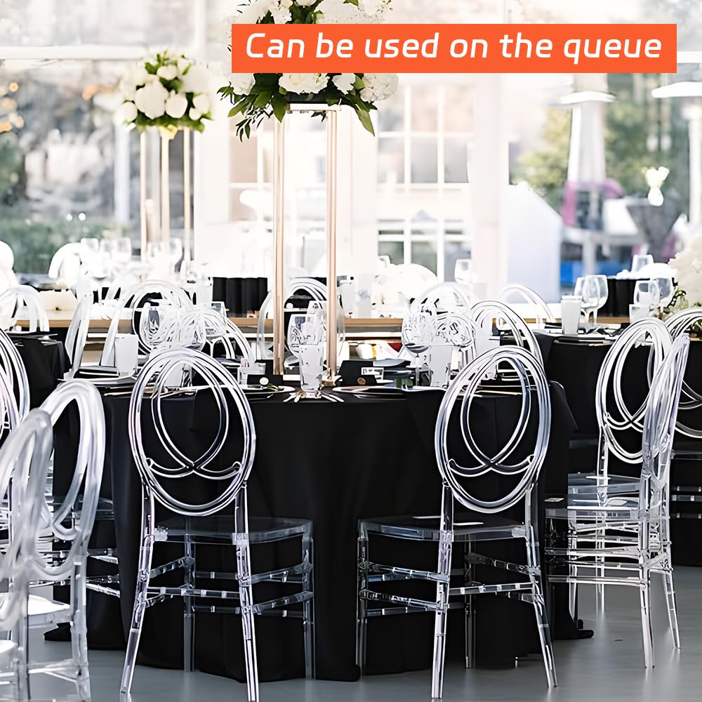 Cuckan reinforced-hem round tablecloth with durable edges.