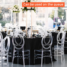 Cuckan reinforced-hem round tablecloth with durable edges.