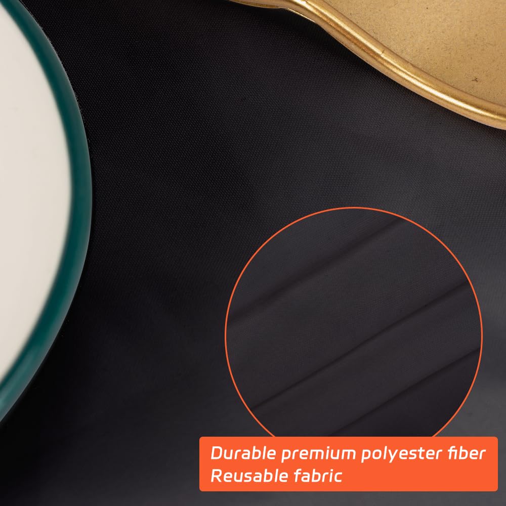 Cuckan round tablecloth wrinkle-free 120-inch polyester provides smooth drape for events.