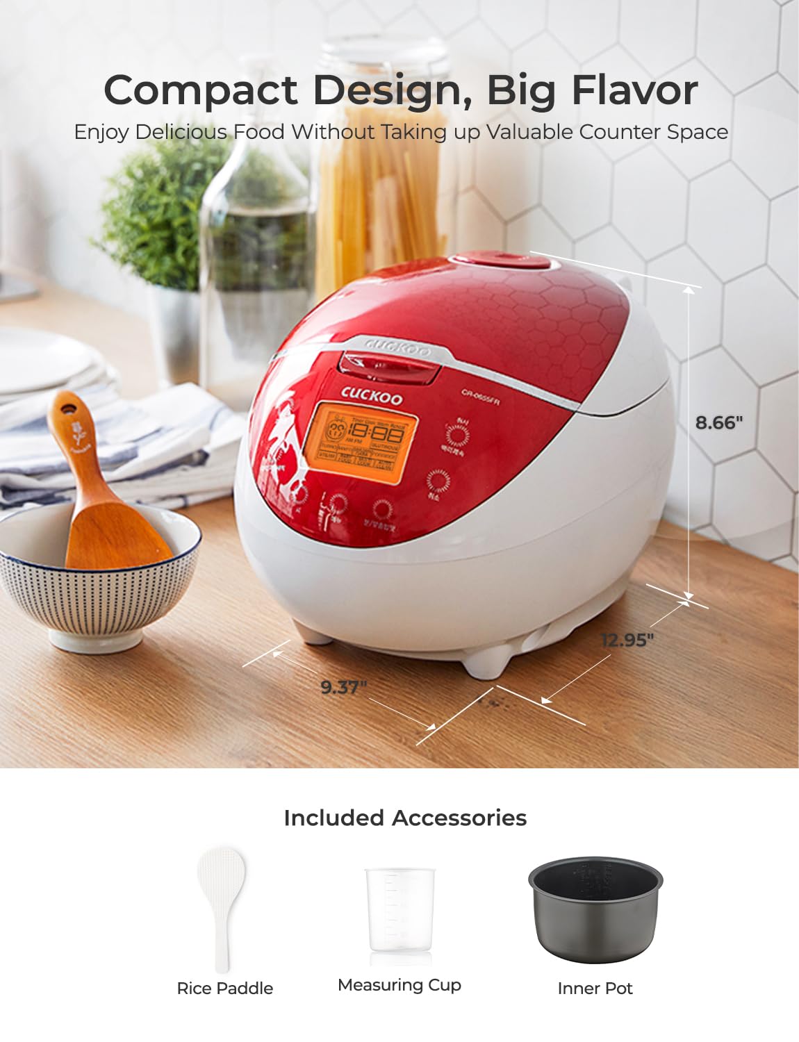 CUCKOO CR-0655F control panel with one-touch options