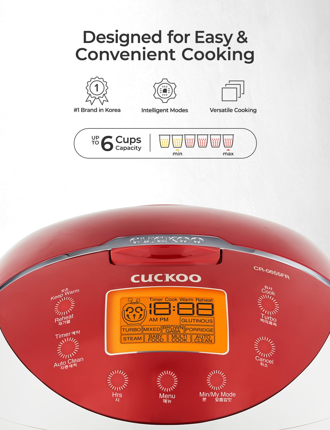 CUCKOO CR-0655F keep-warm preserves warmth and texture